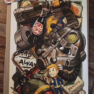 ウェイストランドキャッシュ - 11x17インチ フォールアウト アート