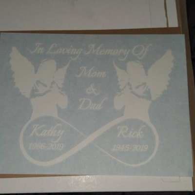 In Loving Memory Decal, Mom and Dad Memorial Decal, Car Decal, Truck ...