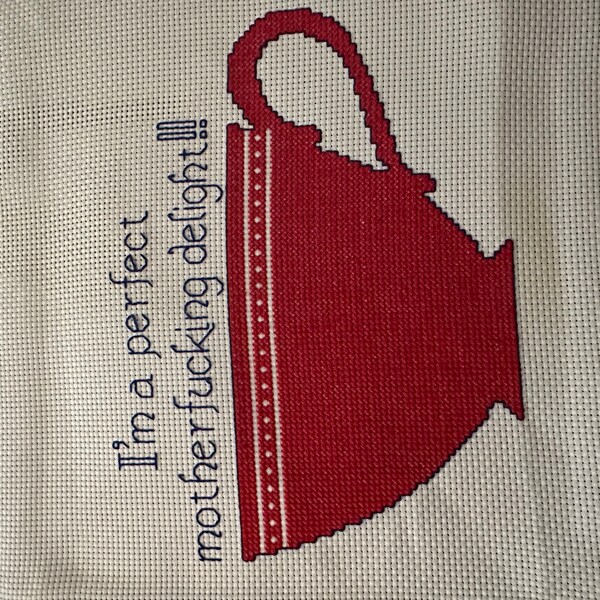 Tea Cup Cross Stitch Pattern PDF Tea Time Monochrome Easy Simple for ...