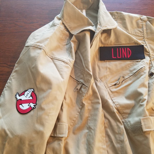 Set of Custom Ghostbusters Name Tag &amp; No Ghost Logo Iron-on Patch ...