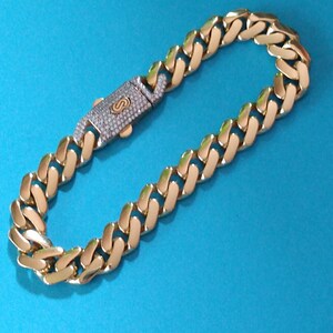 Bracciale Uomo Acciaio Inox 8.5 Pollici 6mm Argento Miami Cuban Catena H&amp;J