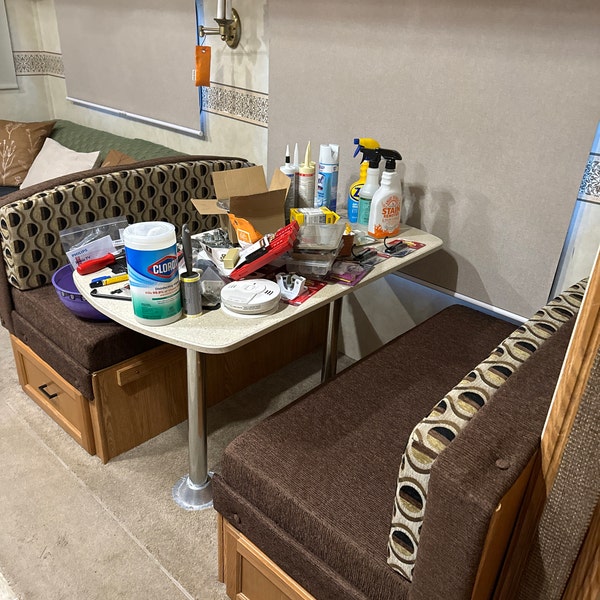 RecPro RV Dinette Booth Cushions With Memory Foam Camper