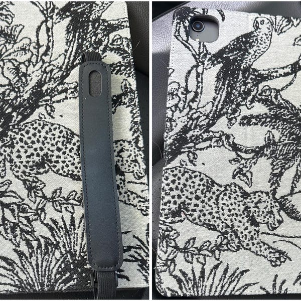 W A4 ipad/document tote crossover with UZfabric vintage kimono fabric