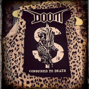 Doom Back Patch - Crust Anarcho Punk D-beat Anti Cimex