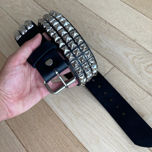 小物 SUBCIETY studded belt SNCEAW Studded Belt, Metal Punk Rock Rivet belt with Bright