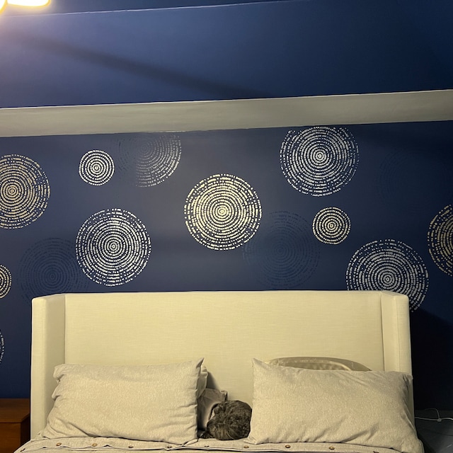 Resonance Wall Art Stencil Large Stencils for Painting Modern
