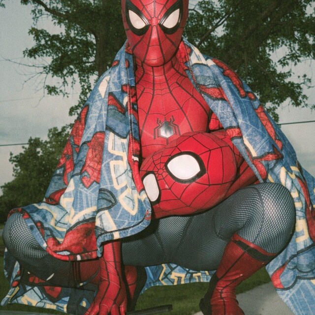 ホームカミング スパイダースーツ 青と赤のコスプレ衣装 取り外し可能