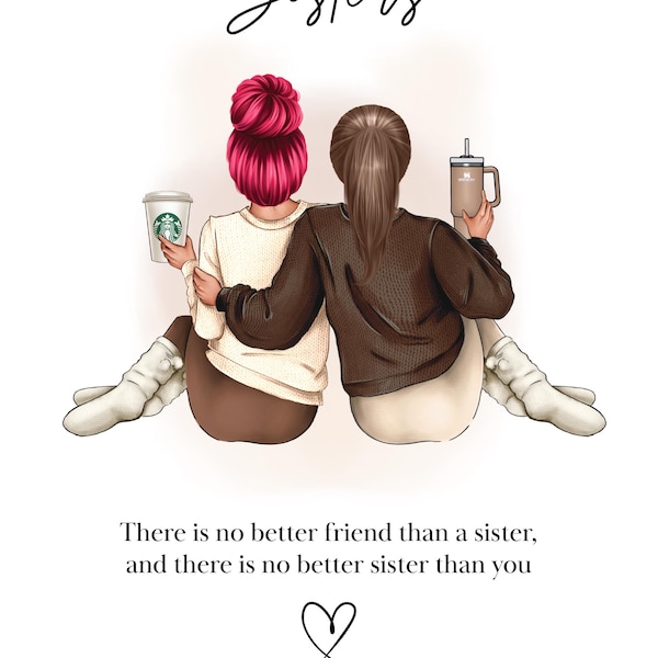 Personalised Gift for Your Sister - Choose Your Quote, Print for ...