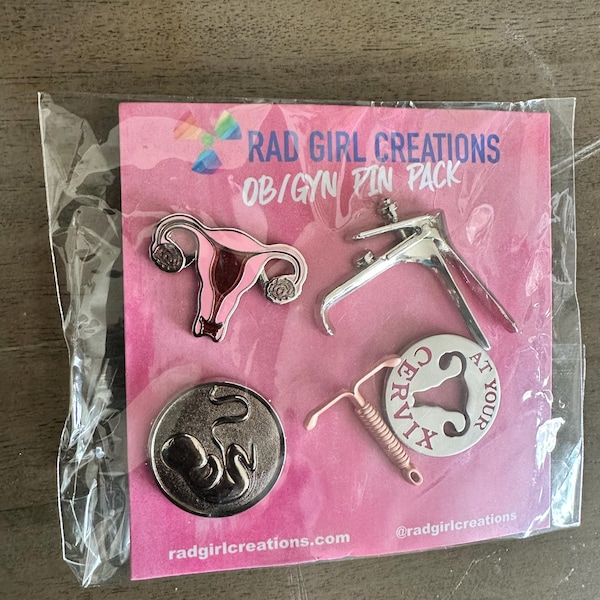 OB/GYN Pin Pack- Medical Gift - Doctor Nurse - Enamel Pin Medical ...