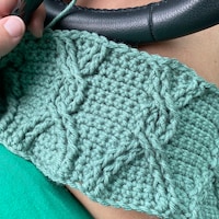 CROCHET PATTERN Aran Green Cables Blanket - Make to Any Size - PDF ...