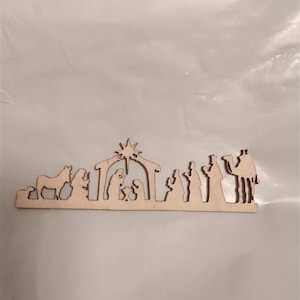 Nativity Scene -  Laser Cut Unfinished Wood Cutout Shapes - Always check sizes and measure