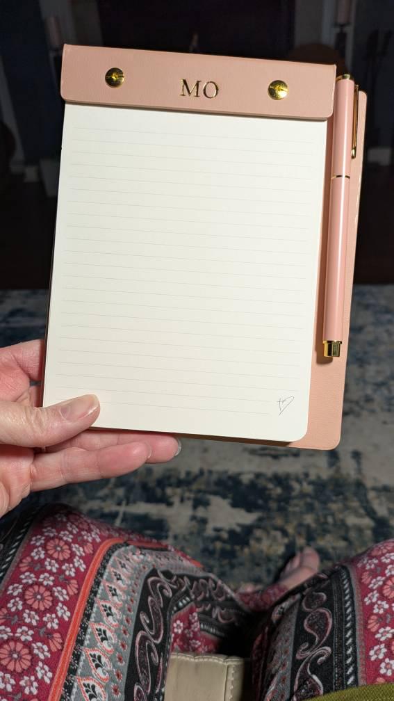 REFILLABLE NOTEPAD with a  matching pen/Personalised Refillable notepad/Magnetic pen attachment/personalised gift