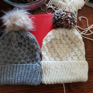 ニット帽のパターン、ニットビーニー、帽子の編み方パターン、編み方