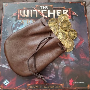 HiiFeuer Bolsa Medieval De Cuero Sintético – Monedero Portátil Nórdico Retro Con Cordón, Para Cinturón – Ideal Para LARP, Ren Faire Y Cosplay (Marrón A)