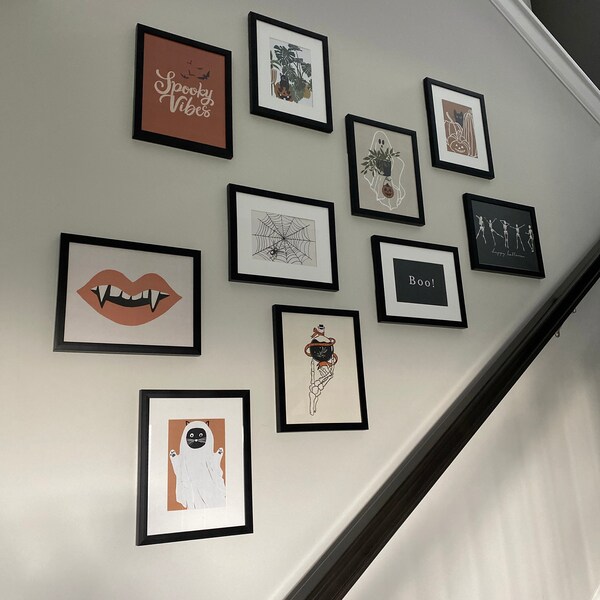 Halloween Art Mega Bundle Set, Set of 12, Halloween Gallery Wall ...