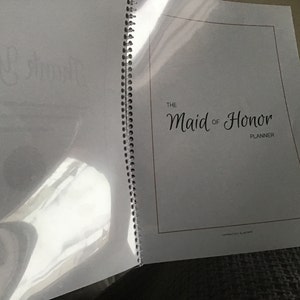 Maid of Honor Planner Printable, Maid of Honour Wedding Planner Binder ...