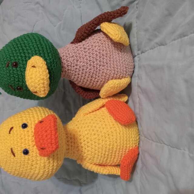 かぎ針編みのパターン - アヒルの子、あみぐるみ (ENG、FR、PT、RUS