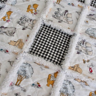 Winnie the Pooh Rag Quilt / Handmade Baby Rag Quilt / Child - Etsy