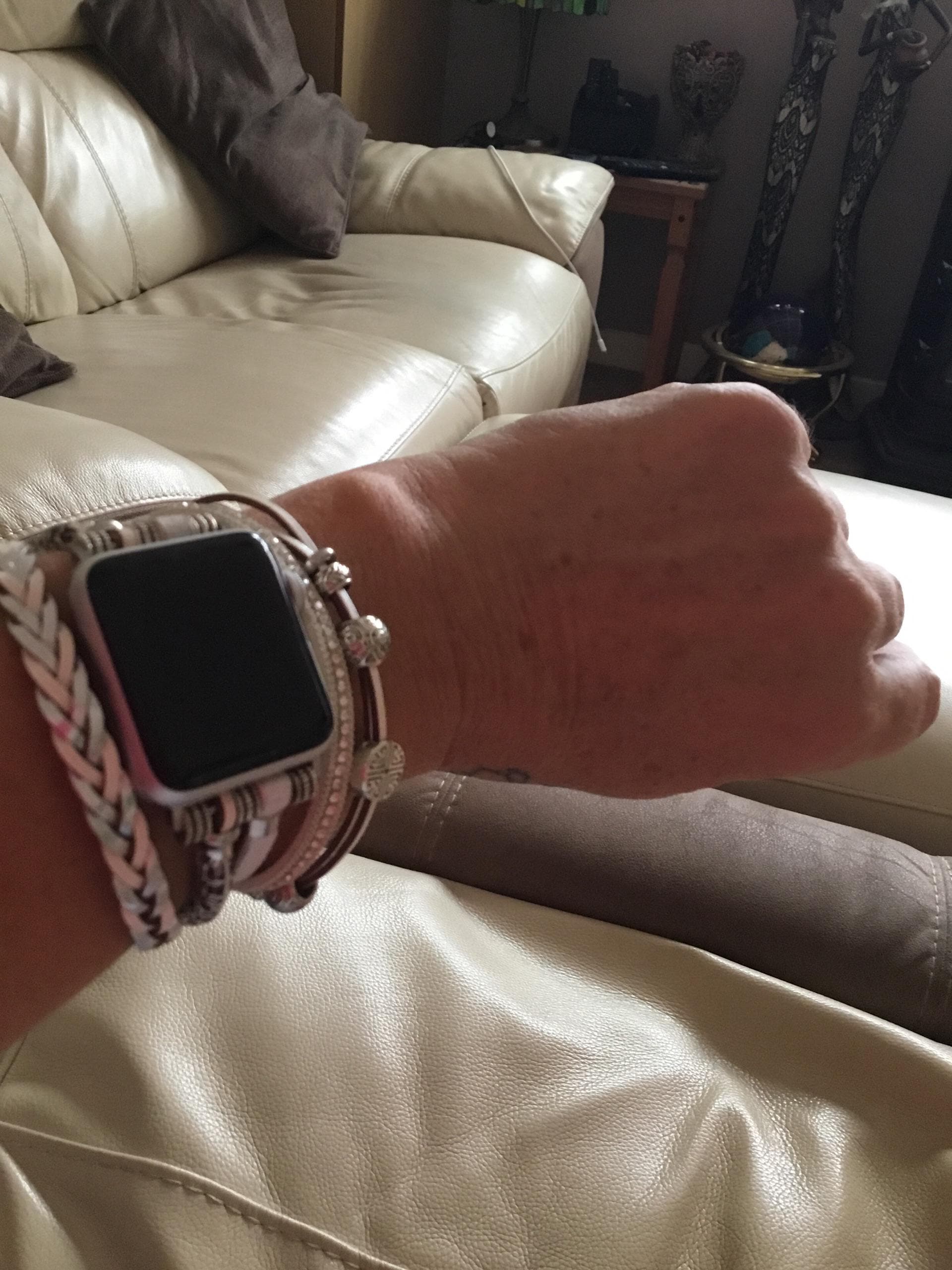 Leather Band Apple Watch Band 38mm 40mm 41mm 42mm 44mm 45mm 49mm Women, Multilayer Boho Bead Wrap Weave Leather Strap for iWatch Band Series