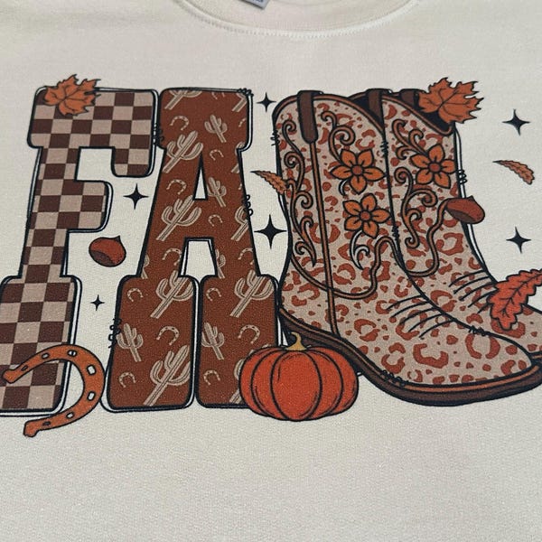Cowboy Checkered Fall Png, Fall Pumpkin Png, Howdy PNG, Fall Png ...