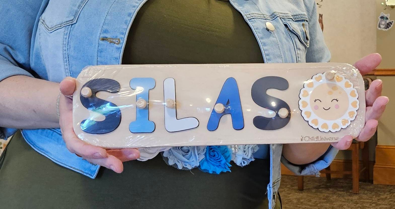 New Baby Gift Wood Name Puzzle for Toddler Montessori Puzzle, First Birthday Gift for Baby Boy Baby Girl, Wooden Toys, Custom Gift for Kids