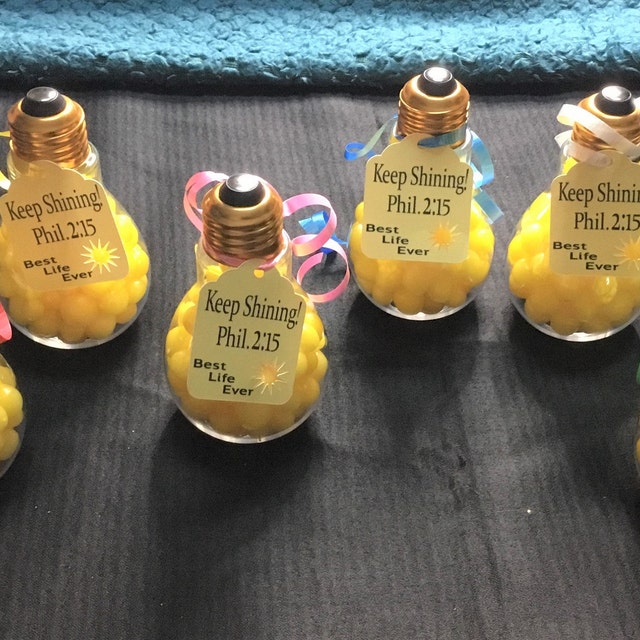 8 Keep Shining Fillable Lightbulb Favors JW Gifts Pioneer Gifts