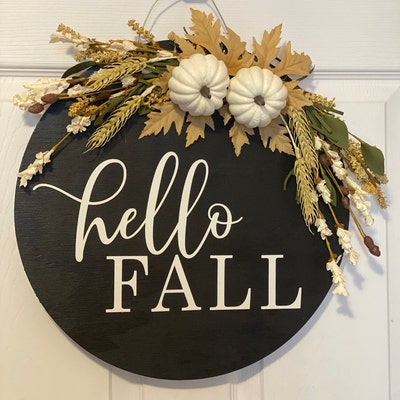 Hello Fall SVG Cutting File Ai Dxf and Printable PNG Files - Etsy