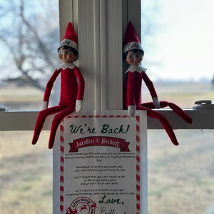Editable Elf Welcome Back Letter We're Back Note Digital Editable Elf Welcome Back Letter We're Back Note Digital