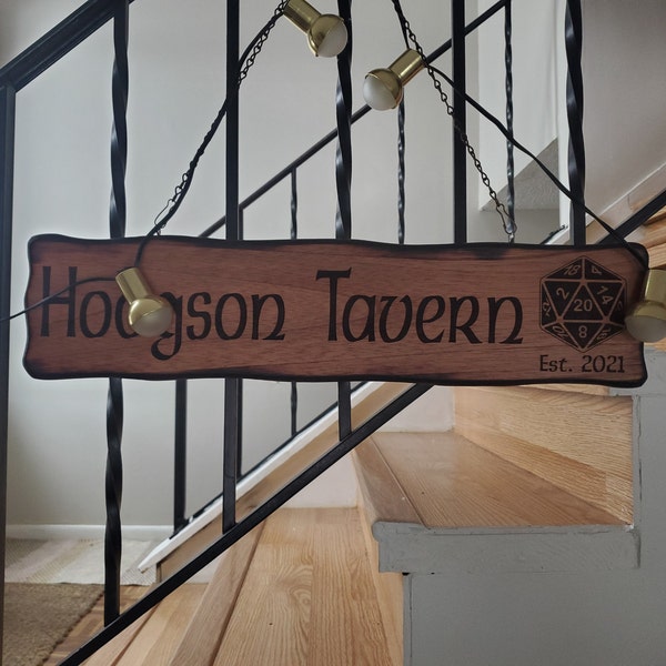 Dungeons and Dragons Wall Sign - Personalized Dnd Tavern Sign - Roll ...