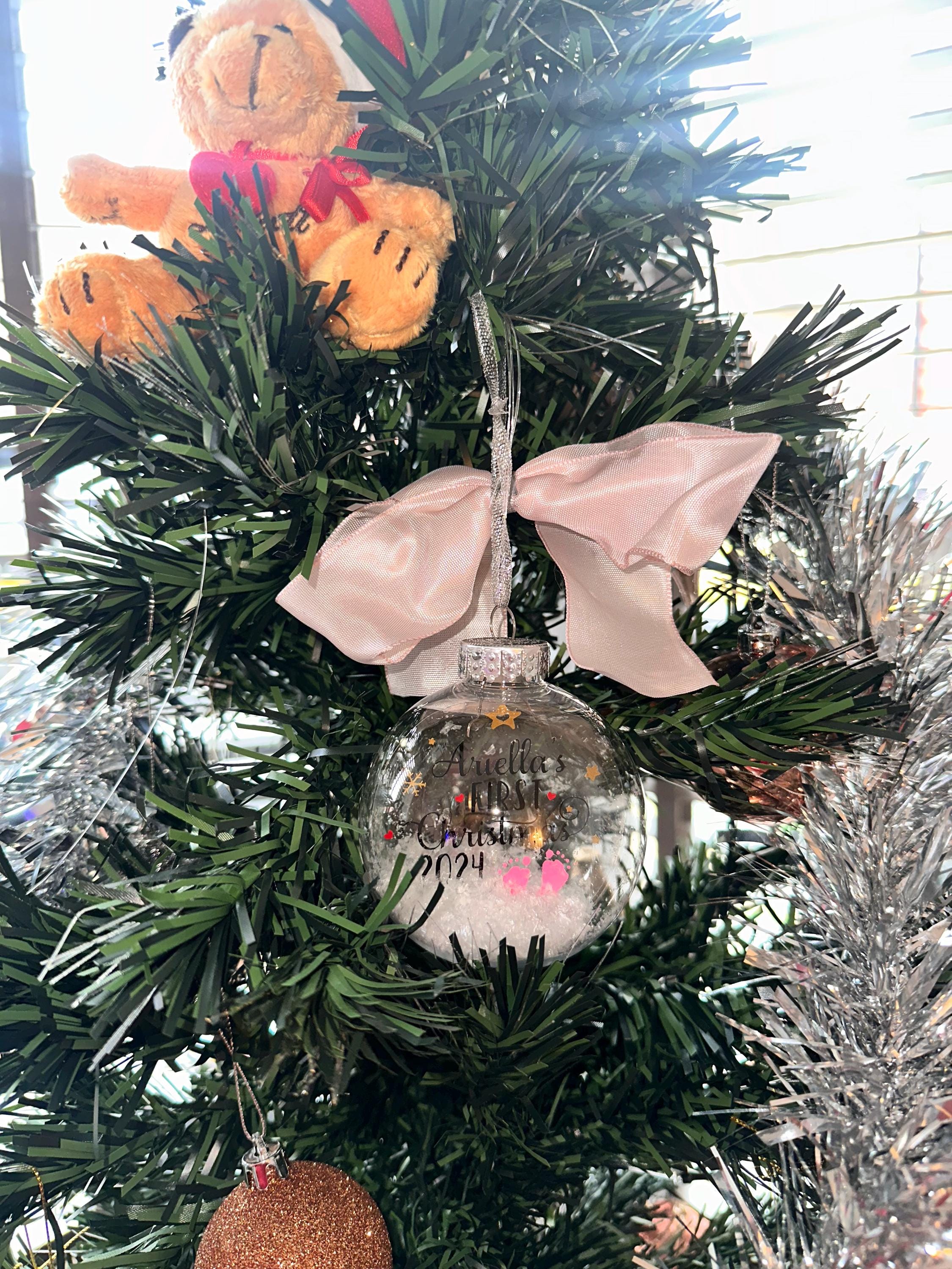 Personalised Baby's First Christmas Bauble 2025, 1st Christmas Ornament