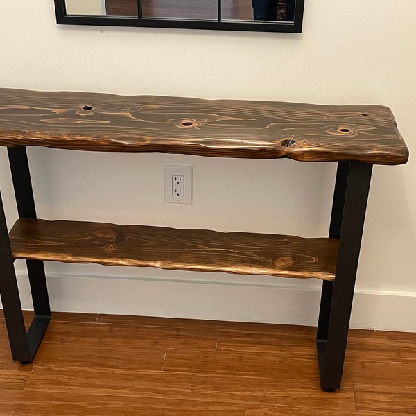 Entryway Console Table With Distressed Wood, Console Table, Entryway ...