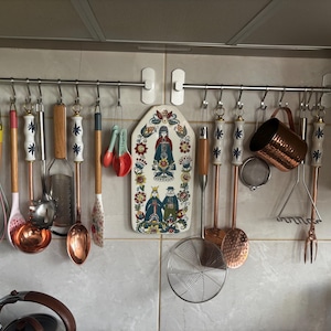 Set di misurini e cucchiai in rame, in acciaio inox, impilabili, 5 misurini e 5 misurini con 2 anelli, placcato in rame antico