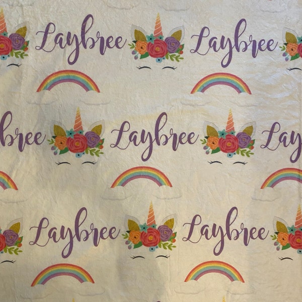 Unicorn Pattern Print Blanket