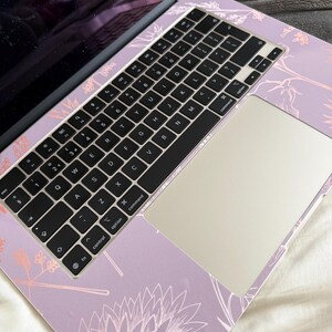 ピンクマーブル MacBook Air 15 スキンシール フローラル MacBook Pro