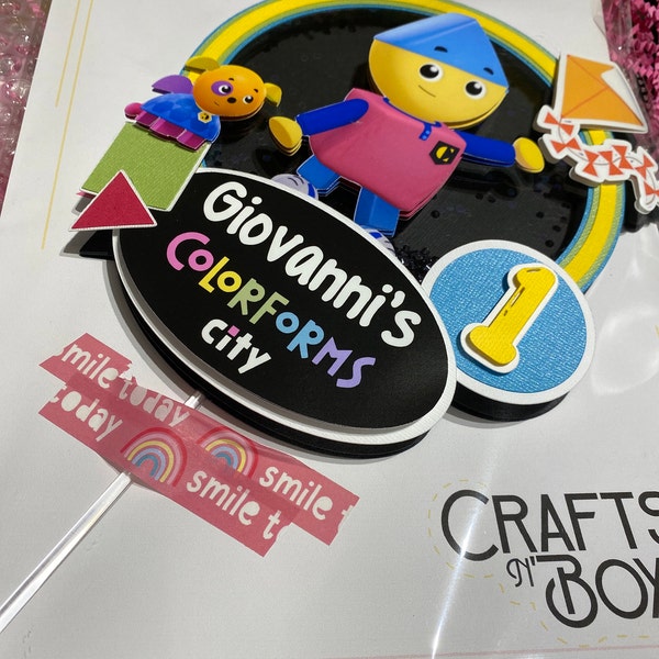 Colorforms City Cake Topper/colorforms City Party Decoration/ Kids ...