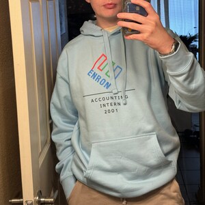 ENRON Hoodie ENRON Accounting Intern 2001 Hoodie Accounting Gift Accounting Merch Wall Street Hoodie Enron Merch Etsy Ireland