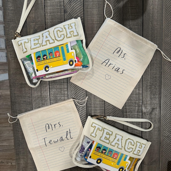 Personalized Teacher Gift - Kids Gift Bag - Teacher Appreciation - Back ...