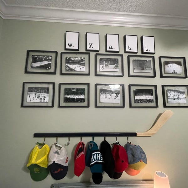 Hat Rack Stick Hockey Stick Hat Rack for Caps Coats Jerseys Equipment Backpacks and ...