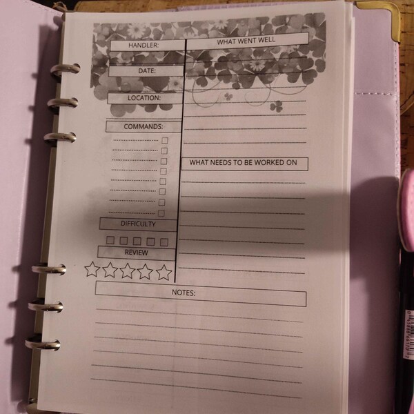 Printable Dog Training Log Sheet Instant Download 8 5x11 PDF Dog printable-dog-training-log-sheet-instant-download-8-5x11-pdf-dog