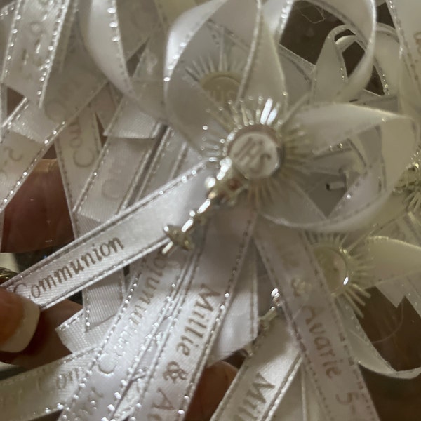 48-36-24-12pcs Personalized Ribbons/baptism, Bautizo/confirmation,first ...