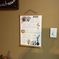 2025 Year at a Glance Calendar, 2025 Calendar, Wall Calendar, 2025 Wall ...