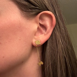 Customer photo, Alien Abduction Drop Earrings