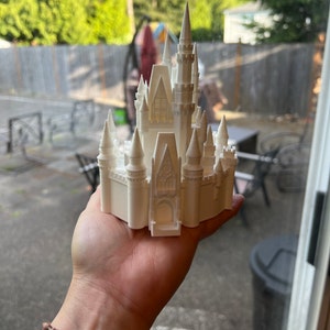 シンデレラ城（非点灯） - ケーキトッパー - 3Dプリント - ミニチュア