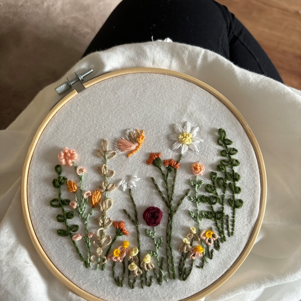 Wildflower Meadows // 6 Inch Embroidery Hoop Art // PDF Pattern With ...