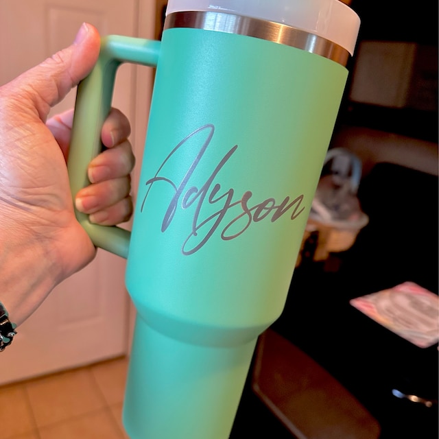 Personalized Engraved Stanley Quencher 40 oz 30 oz 20 oz | Dishwasher Safe  Tumbler | Stanley Brand Cup with Handle | Engraved NOT Stickers — Oceanic