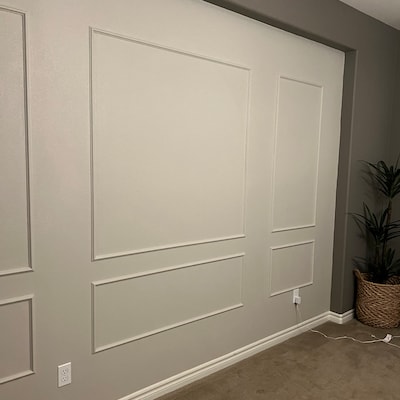 Decorative Wainscot Panel, Wall Moulding Design, Ready Cut Molding Kit ...