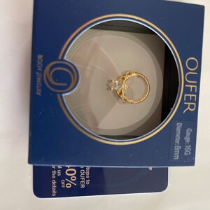 thumbnail image 2 of MODRSA Opal Nose Chain Piercing - Double Nose Stud Chain With CZ & Opal, Surgical Steel 20g (C1-L Shape Silver) 2 of 6