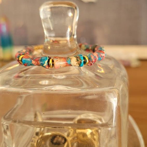 Natural Sea Sediment Handmade Healing Reiki Meditation Women Girls Bracelet Gift