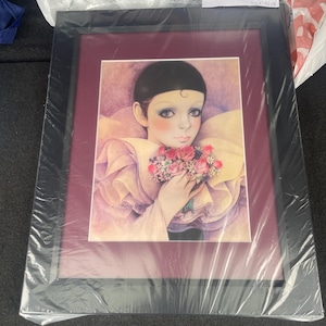 Vintage Mira Fujita Mime Poster - 1980s Pierrot Mime Art Print
