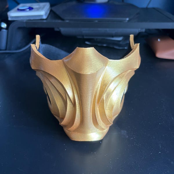 Glowing Cyberpunk Samurai Wolf Mask - Samurai Wolf Mask - Wolf Mask ...